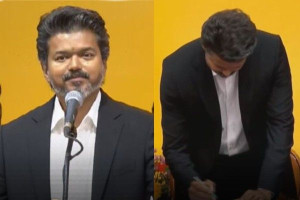 ஆண்டவன் மீது ஆணை... திரைப்பட பாணியில் பதவியேற்ற முதலமைச்சர் விஜய்
