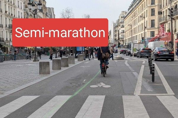 பரிஸ் பாதையில் வரையப்பட்டுள்ள பச்சை கோடுகள் என்ன?