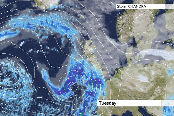 பிரித்தானியாவில் சந்திரா புயல் - வானிலை ஆராய்ச்சி மையம் அறிவுறுத்தல்