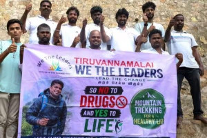 அண்ணாமலையின் வீ தி லீடர்ஸ் அமைப்பு சார்பாக போதை எதிர்ப்பு பேரணி