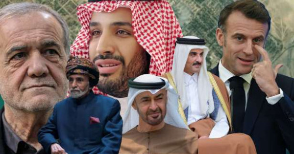 மத்திய கிழக்கு நாடுகளின் தலைவர்களோடு உரையாடிய மக்ரோன்!