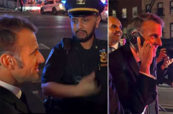 அமெரிக்காவில் நடுவீதியில் இறக்கிவிடப்பட்ட - ஜனாதிபதி மக்ரோன்!!