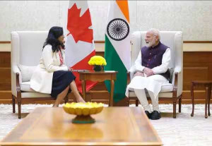 பிரதமர் மோடியுடன் கனடா அமைச்சர் அனிதா ஆனந்த் சந்திப்பு