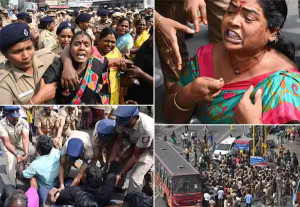 கோட்டை நோக்கி சென்ற துாய்மை பணியாளர்கள் 900 பேரை குண்டுக்கட்டாக கைது செய்த போலீஸ்