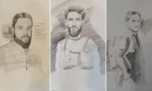 காஷ்மீரில் தாக்குதல் நடத்தியவர்கள் என சந்தேகிக்கப்படும் நபர்களின் வரைபடங்கள் வெளியீடு