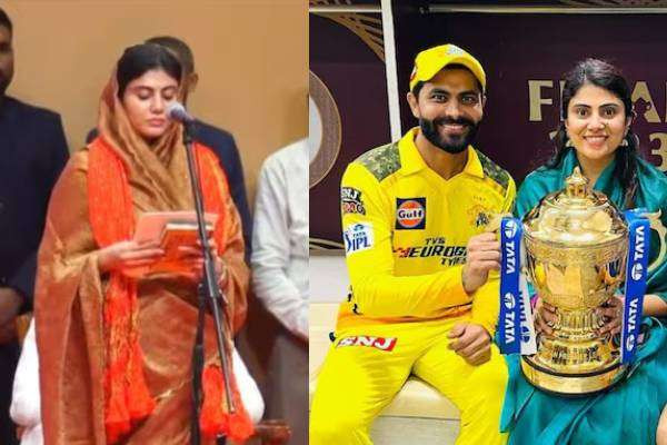குஜராத்தில் அமைச்சராக பதவி ஏற்ற CSK வீரரின் மனைவி