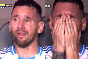 லியோனல் மெஸ்ஸியின் உணர்ச்சிபூர்வமான வெற்றிக் கொண்டாட்டம்