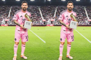 தங்க காலணி விருது வென்ற மெஸ்ஸி!