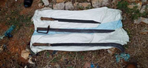 யாழ்.உரும்பிராயில் மீட்கப்பட்ட வாள்கள் 