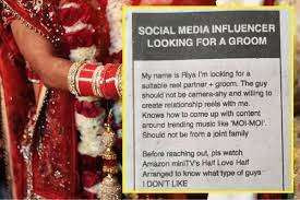 'Reel Partner' தேவை: மாப்பிள்ளை தேடும் பெண்ணின் வித்தியாசமான திருமண விளம்பரம்