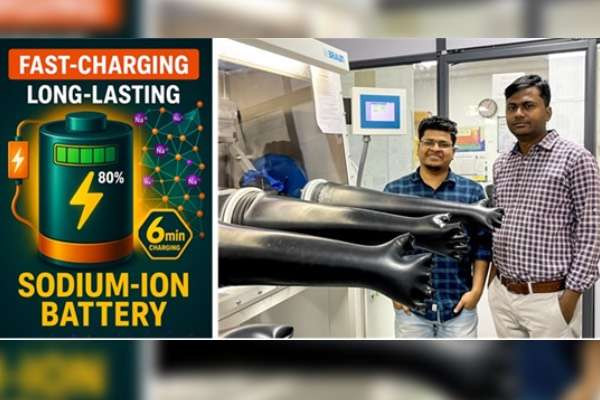 6 நிமிடத்தில் 80% சார்ஜ்- பெங்களூரு விஞ்ஞானிகள் கண்டுபிடித்த அதிவேக சோடியம்-அயன் பற்றரி!