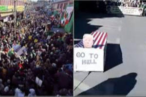  டிரம்ப் மற்றும் நெதன்யாவுக்கு எதிராகவும் ஈரான் அரசுக்கு ஆதரவாகவும் பேரணி