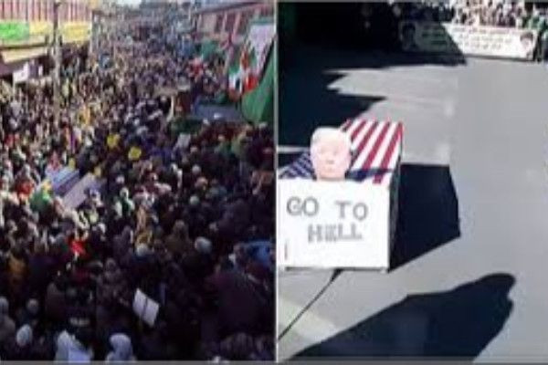  டிரம்ப் மற்றும் நெதன்யாவுக்கு எதிராகவும் ஈரான் அரசுக்கு ஆதரவாகவும் பேரணி