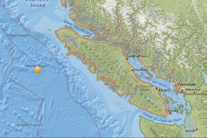  பிரிட்டிஷ் கொலம்பியா கடற்கரையில் நிலநடுக்கம்