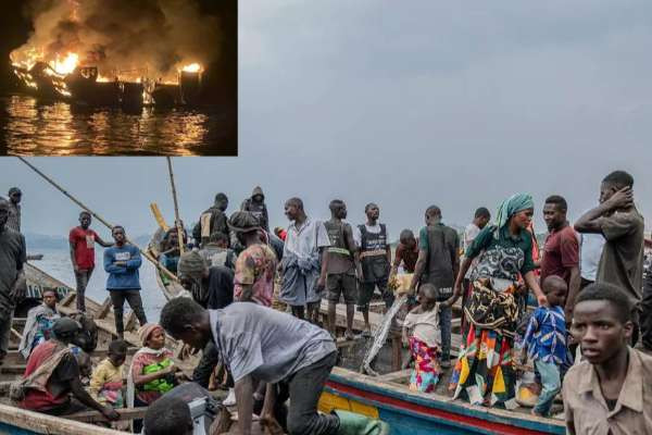 காங்கோ நாட்டில் படகு தீப்பிடித்து 50 பேர் பலி!