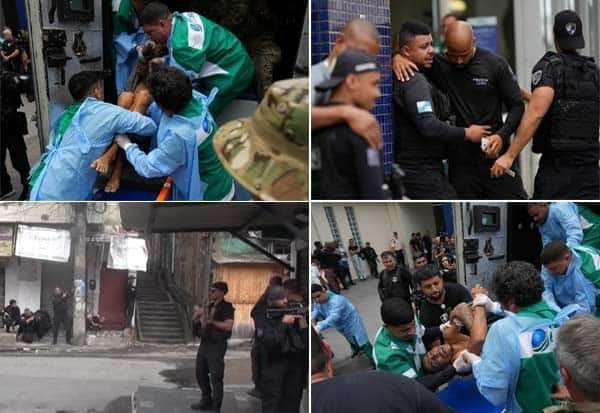 பிரேசிலில் போதைப்பொருள் கடத்தல் கும்பலை பிடிக்க சுற்றிவளைப்பு - பொலிஸார் உட்பட 64 பேர் பலி