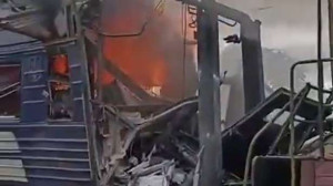 பயணியர் ரயில் மீது ரஷ்யா ட்ரோன் தாக்குதல்