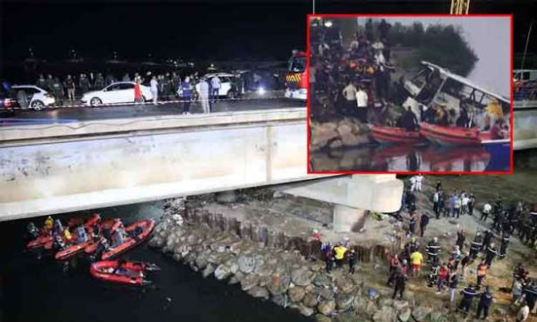 அல்ஜீரியாவில் ஆற்றில் கவிழ்ந்த பேருந்து - 18 பேர் பலி