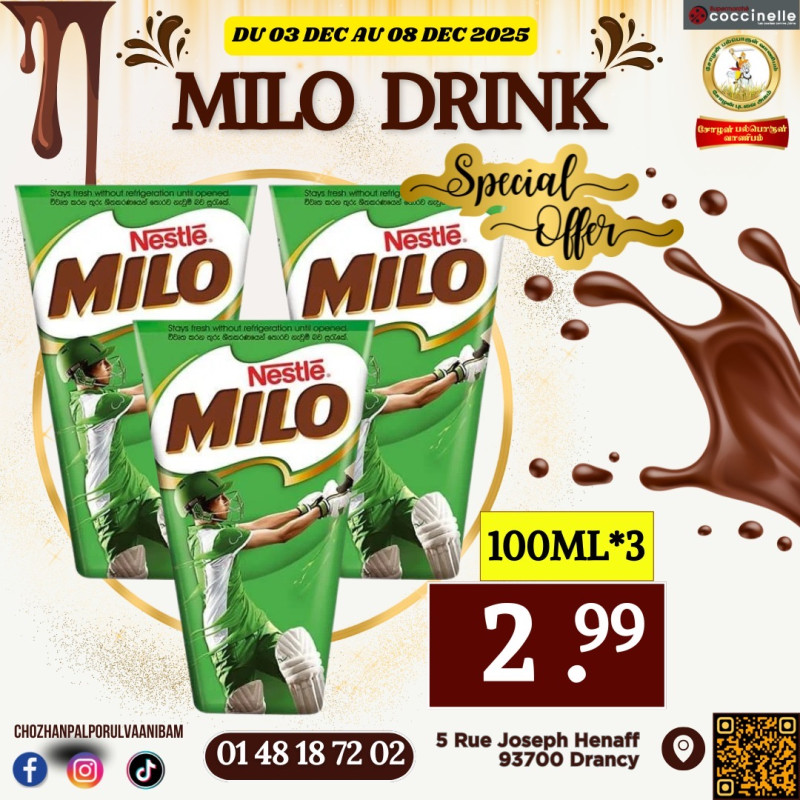 Milo drink 3x100ML